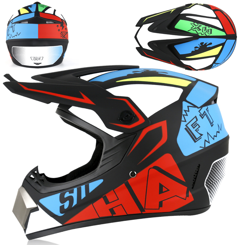Custom Dirt Bike Racing Helmet ABS Off-road Helmet DOT Certified Motorcycle Fox Helmet 3