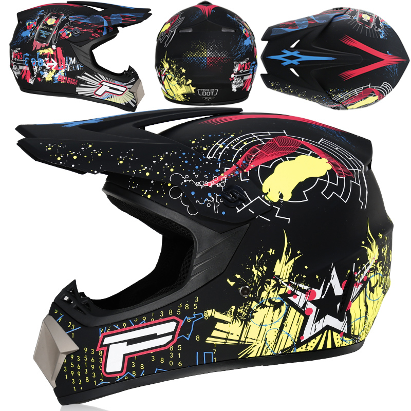 Custom Dirt Bike Racing Helmet ABS Off-road Helmet DOT Certified Motorcycle Fox Helmet 5