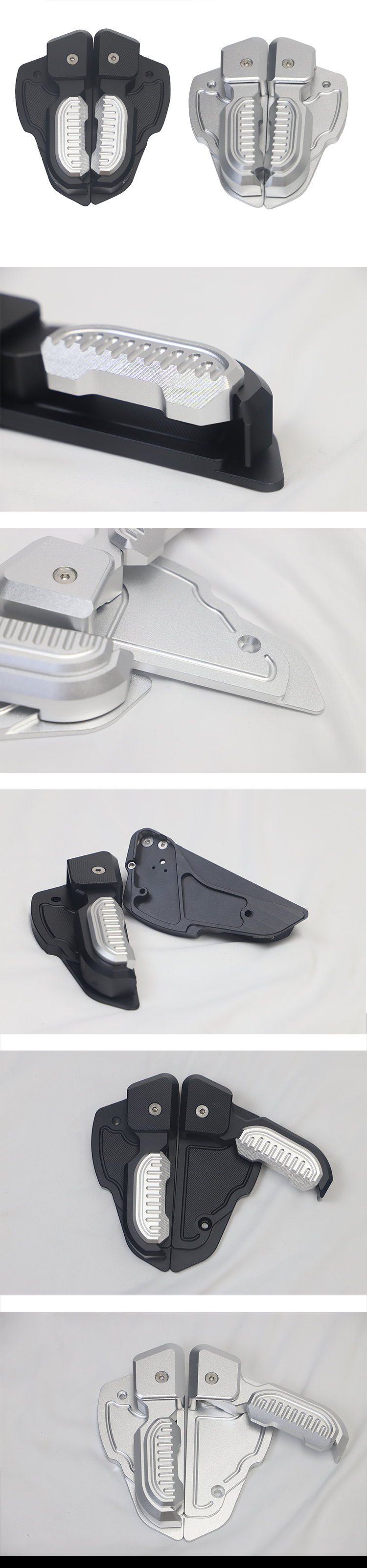 BORSKE Factory Custom Motorcycle Accessories Scooter Footrest Aluminum Pedals for Sprint Primavera 1