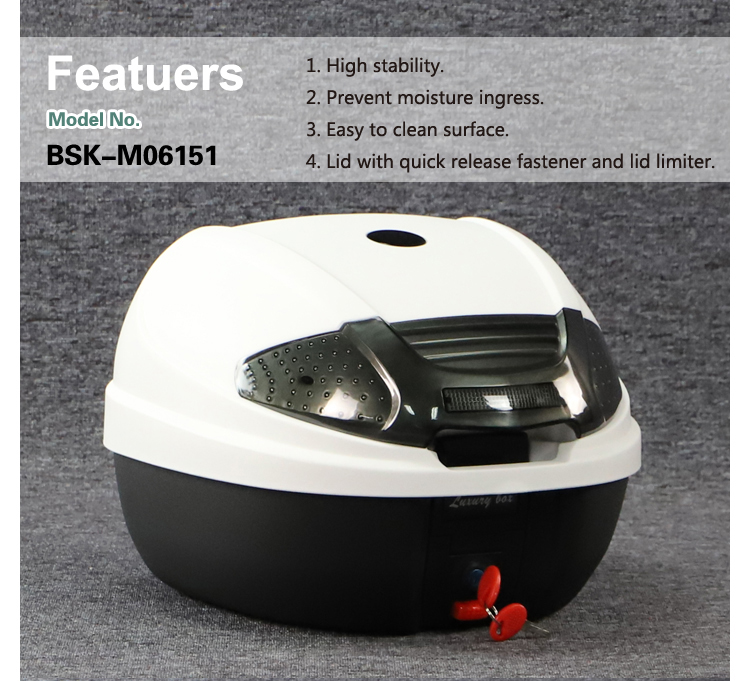 Motorcycle Tail Top Box 30L Motorcycle Trunk Motorcycle Top Case for Honda Suzuki Kawasaki Yamaha 1