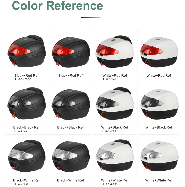 Motorcycle Tail Top Box 30L Motorcycle Trunk Motorcycle Top Case for Honda Suzuki Kawasaki Yamaha 6