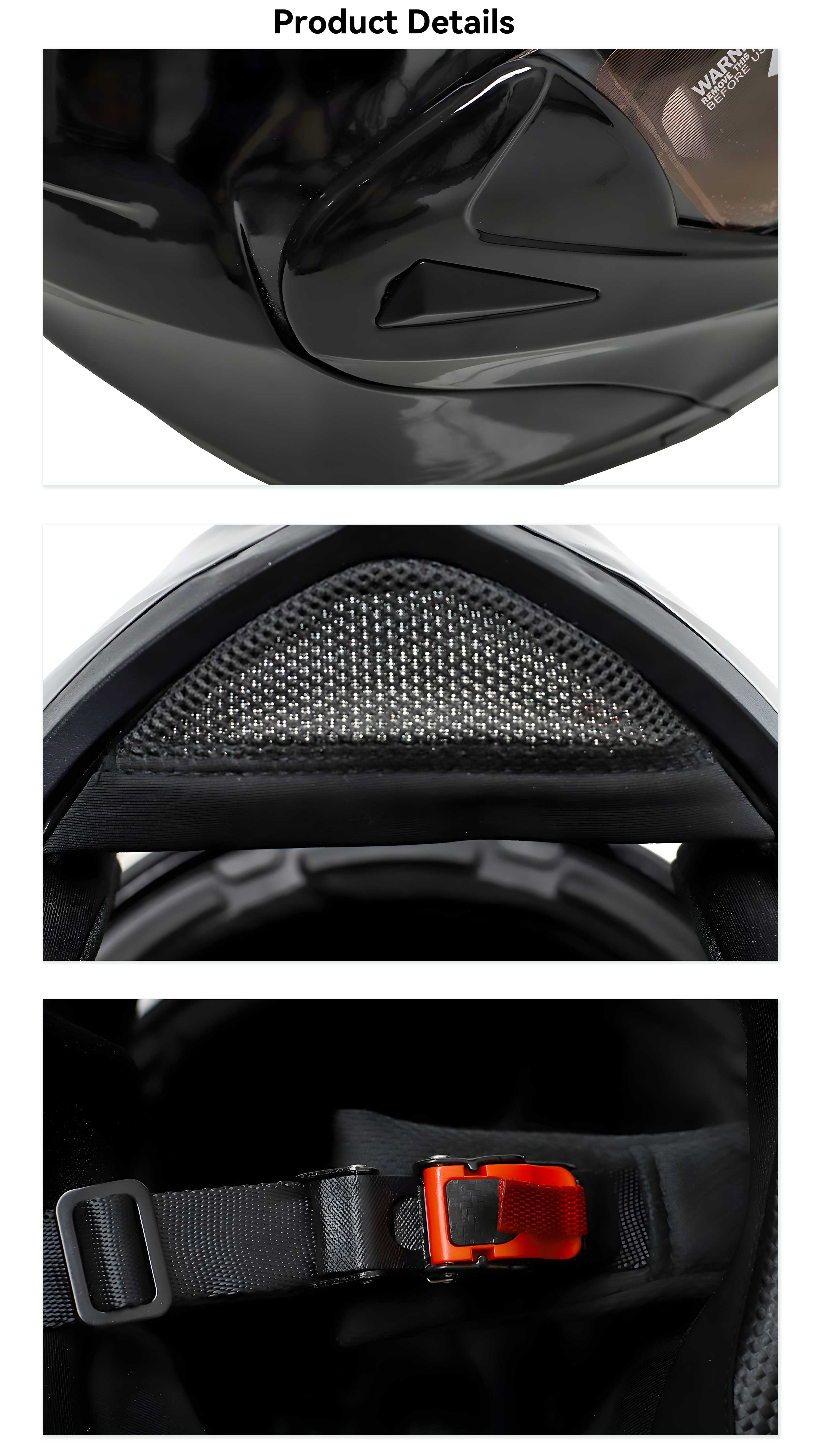 Borske motorcycle Parts Company ABS Full Face Safety Helmet 2