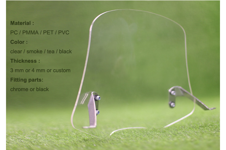 BORSKE Wholesale Universal Motorcycle Windshield for Yamaha Kawasaki Ducati 2